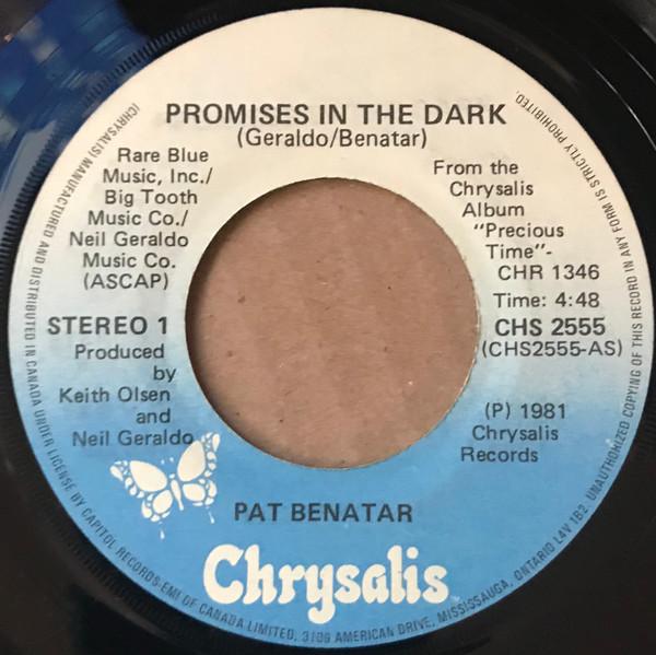 7-дюймовая пластинка ПЭТ БЕНАТАР Promises In The Dark CHS2555 Chrysalis 1981 Канада Рок Б/у
7-дюймовая пластинка ПЭТ БЕНАТАР Promises In The Dark CHS2555 Chrysalis 1981 Канада Рок Б/у
