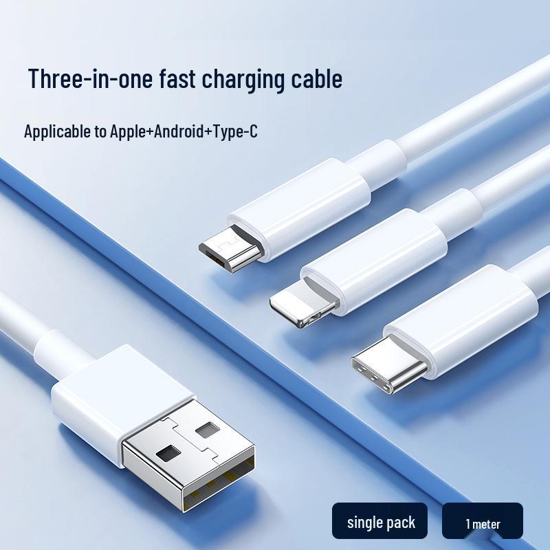 3-in-1 Multifunctional Fast Charging Car Cable Set
3-in-1 Multifunctional Fast Charging Car Cable Set