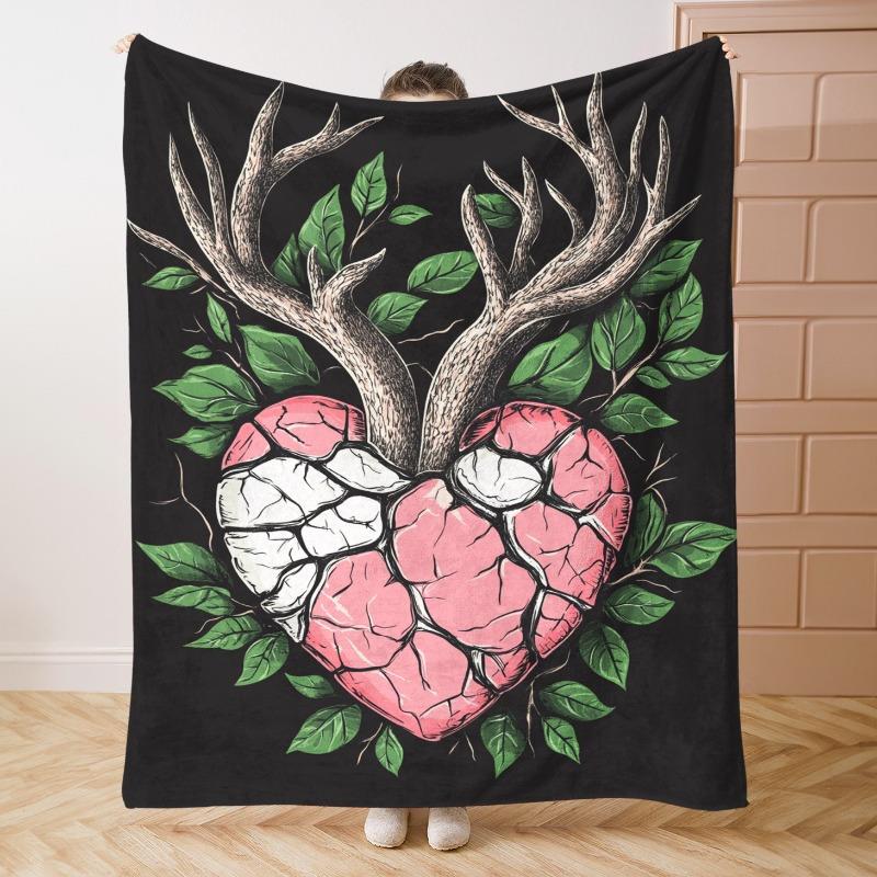 Antler Heart Fleece Blanket Nature Art Design Soft Cozy Throw Home Decor for Living Room or Bedroom Gift for Nature Lovers60x80 70x100cm28x39in
Antler Heart Fleece Blanket Nature Art Design Soft Cozy Throw Home Decor for Living Room or Bedroom Gift for Nature Lovers60x80 70x100cm28x39in