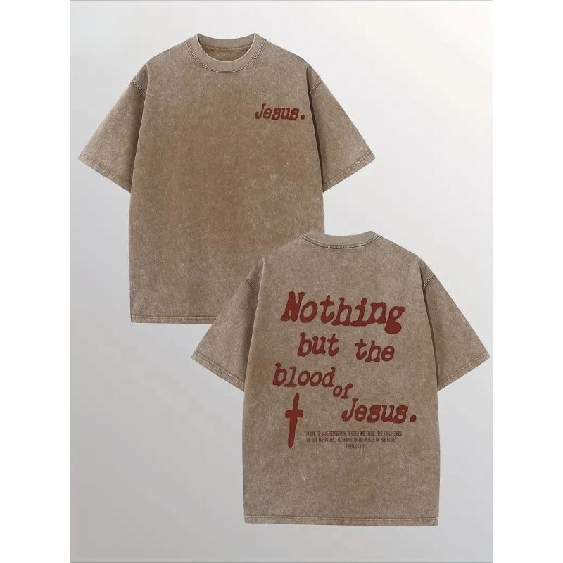 Double-Sided Washed BUTCHEBLOODOFJESUS Printed T-Shirt, High-Quality Wax Printed Cotton Retro Fashion Brand T-Shirt, Suitable for Summer T-Shirts 5XL дубильна кора
Double-Sided Washed BUTCHEBLOODOFJESUS Printed T-Shirt, High-Quality Wax Printed Cotton Retro Fashion Brand T-Shirt, Suitable for Summer T-Shirts 5XL дубильна кора