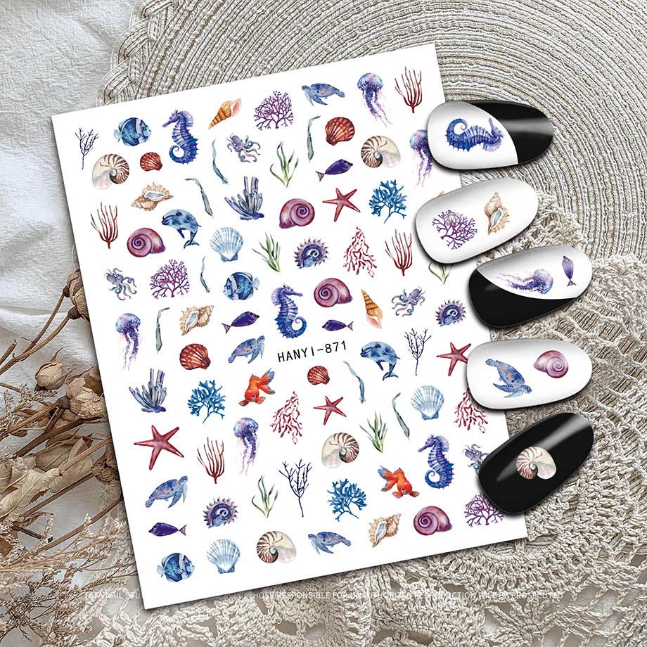 Летние наклейки для ногтей с океаном: Морская раковина, Медуза, Морская черепаха, Осьминог
Летние наклейки для ногтей с океаном: Морская раковина, Медуза, Морская черепаха, Осьминог