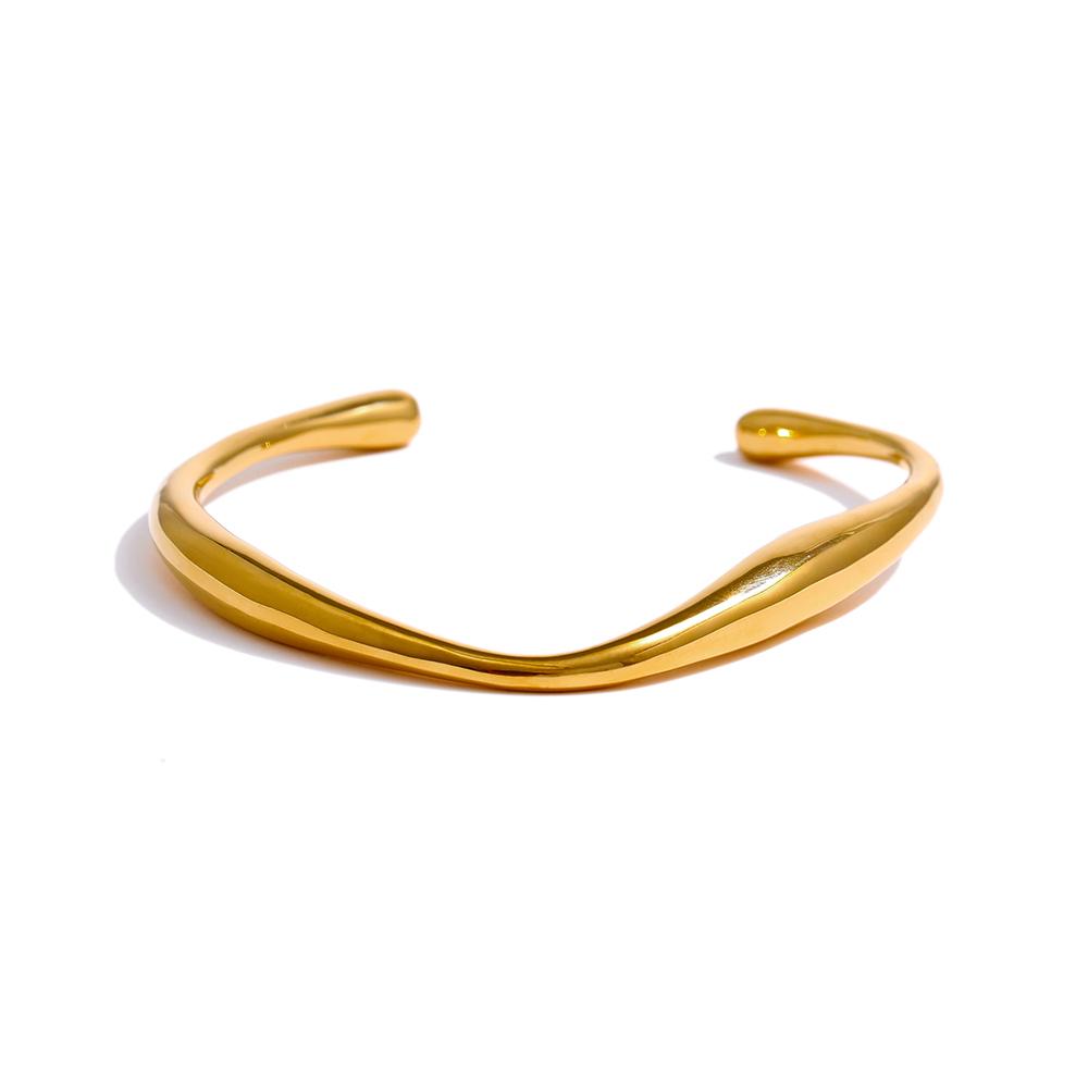 Yhpup Opening 316 Stainless Steel Wrist Bracelet Bangle Gold Color Minimalist Texture Statement Brand Jewelry for Women Party
Yhpup Opening 316 Stainless Steel Wrist Bracelet Bangle Gold Color Minimalist Texture Statement Brand Jewelry for Women Party