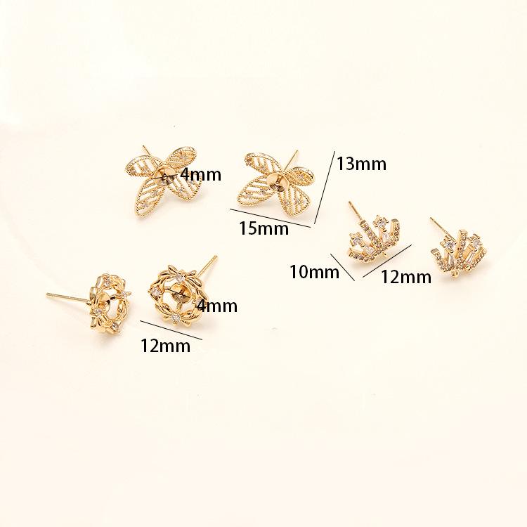 Korean Style 925 Silver Needle Butterfly Crown Zirconia Stud Earrings for Women 14k Gold
Korean Style 925 Silver Needle Butterfly Crown Zirconia Stud Earrings for Women 14k Gold