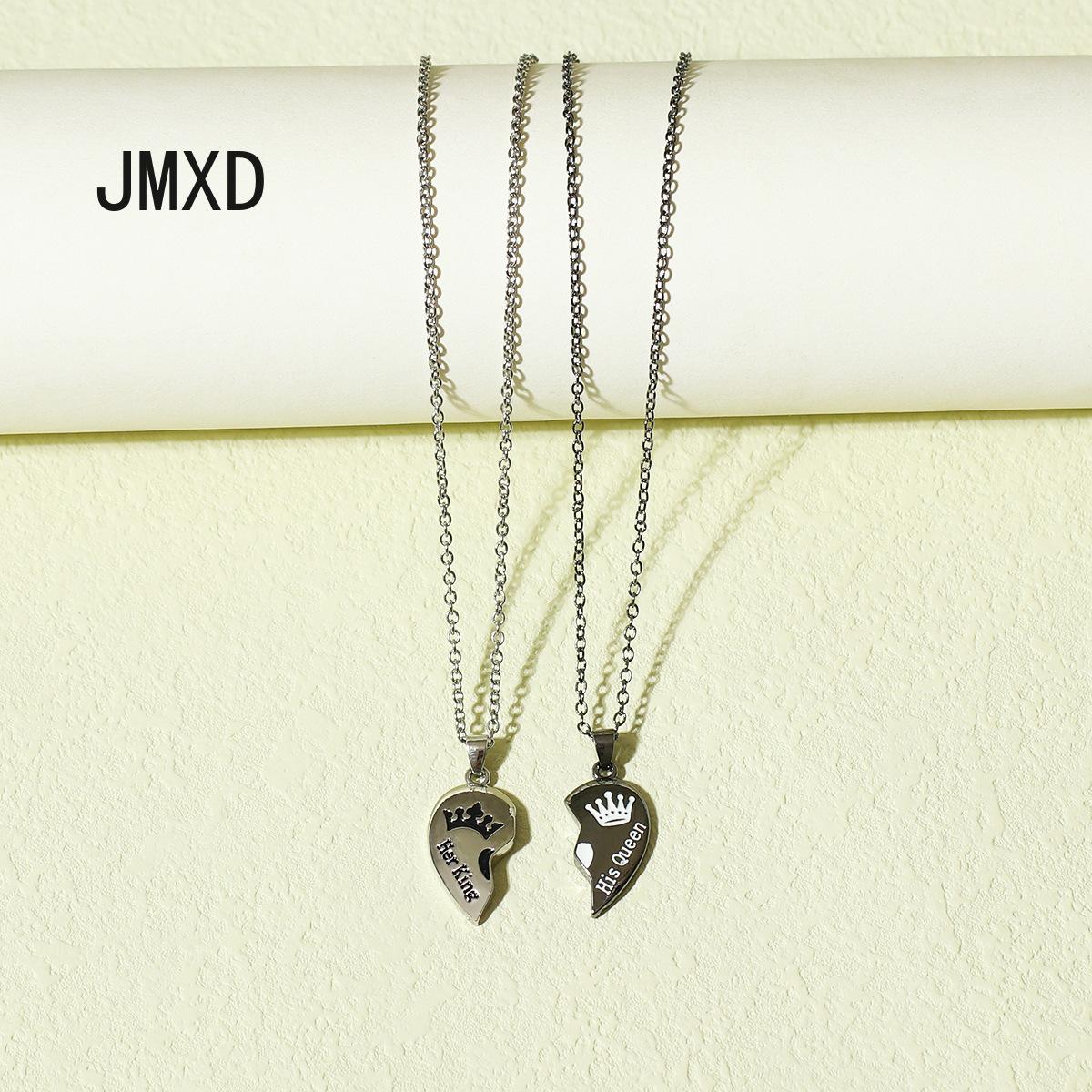 JMXD - Подвеска для влюбленных, черно-белое ожерелье для пары в форме сердца
JMXD - Подвеска для влюбленных, черно-белое ожерелье для пары в форме сердца