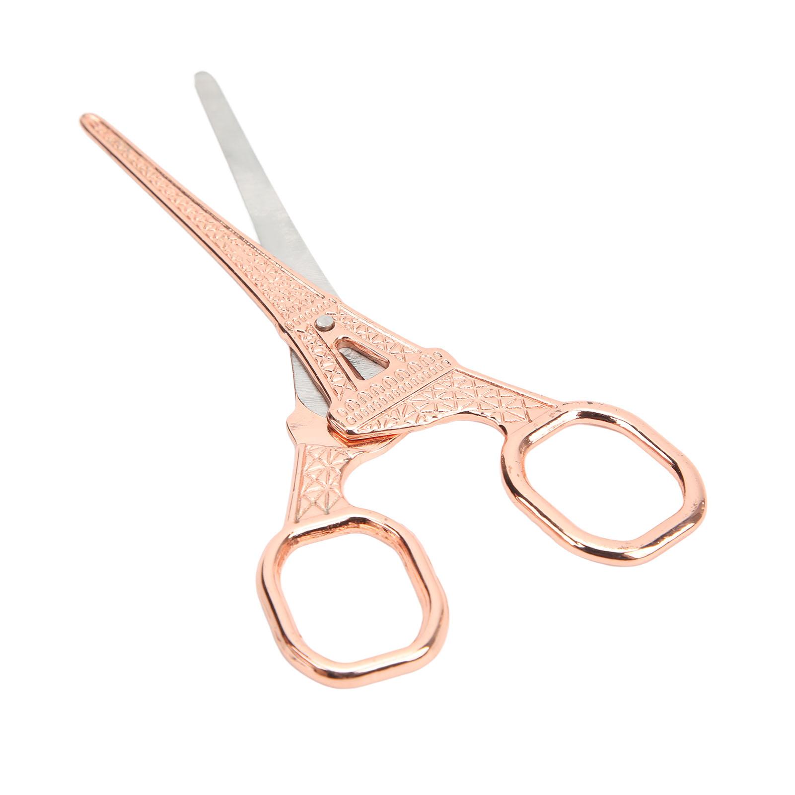 Крафтовые ножницы Розовое золото Ретро дизайн Башни Нержавеющая сталь Устойчивые к коррозии Прочные Вышивка