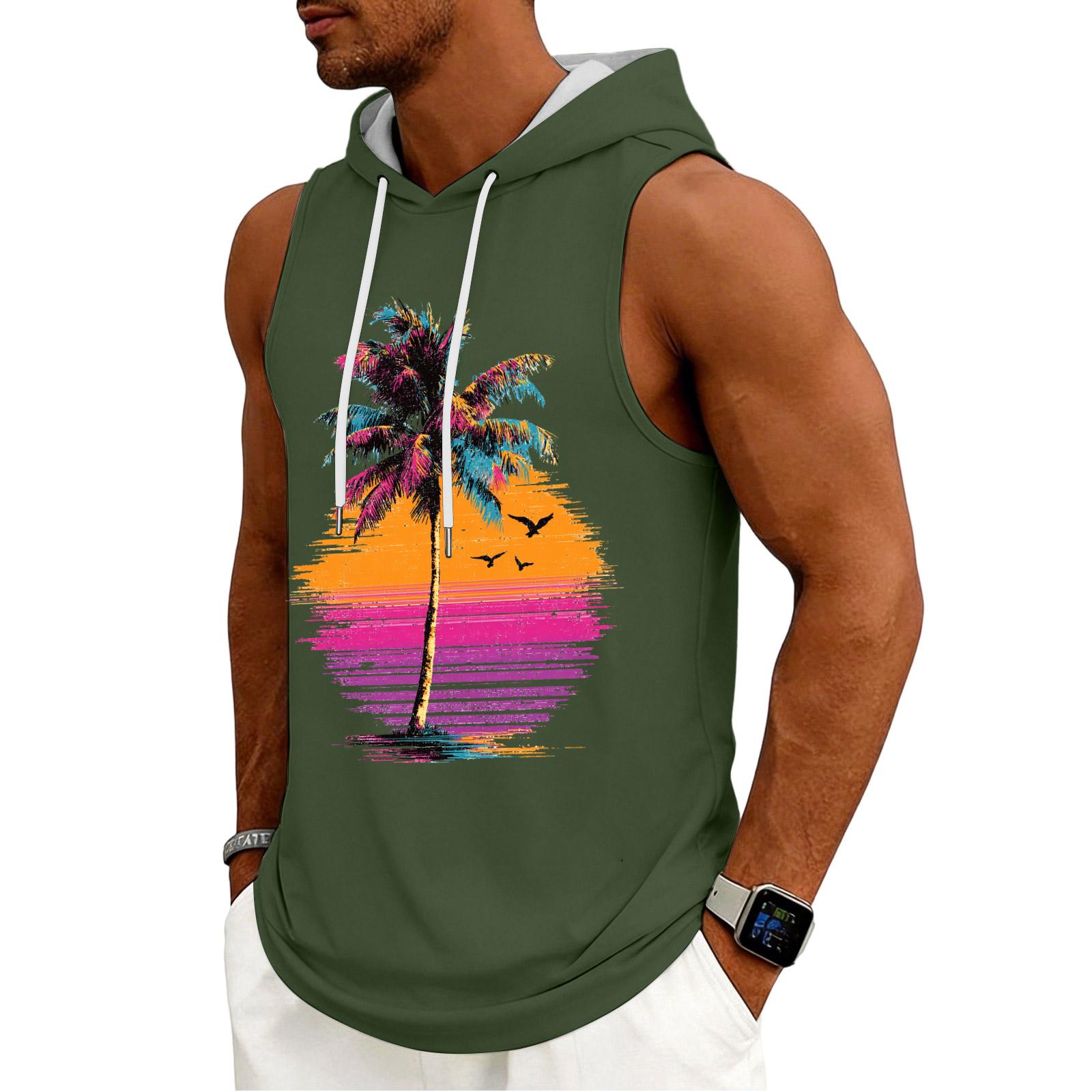 Men’s Sleeveless Hoodie with Drawstring Hood and Tree Graphic Print Relaxed Fit Lightweight Casual Top M
Men’s Sleeveless Hoodie with Drawstring Hood and Tree Graphic Print Relaxed Fit Lightweight Casual Top M