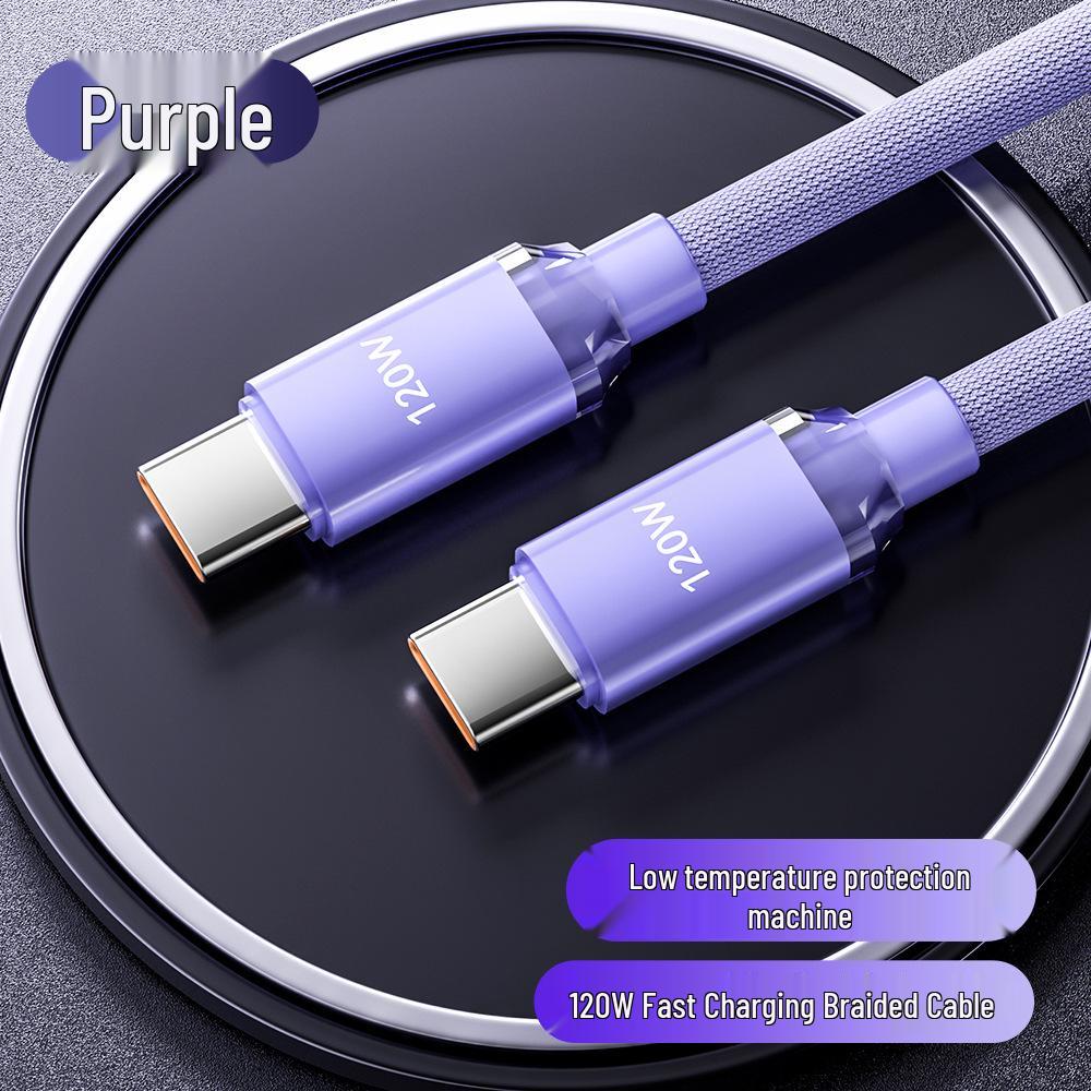 120W Dual C Fast Charging Cable for Huawei, Honor, Xiaomi, Oppo Phones Purple - Dual C Port 120W Super Fast Charge
120W Dual C Fast Charging Cable for Huawei, Honor, Xiaomi, Oppo Phones Purple - Dual C Port 120W Super Fast Charge