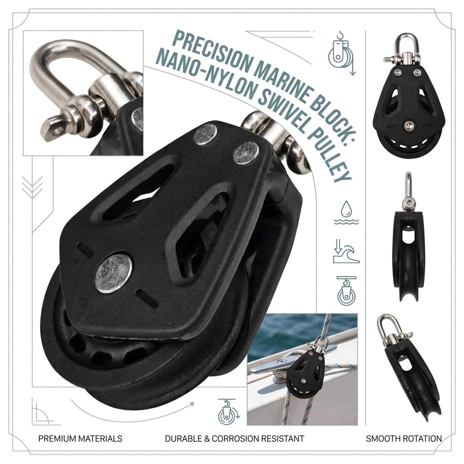 Black Nylon Single Pulley Rotating Plastic Pulley for Kayak Yacht & Pilates Accessories one size чорний
Black Nylon Single Pulley Rotating Plastic Pulley for Kayak Yacht & Pilates Accessories one size чорний