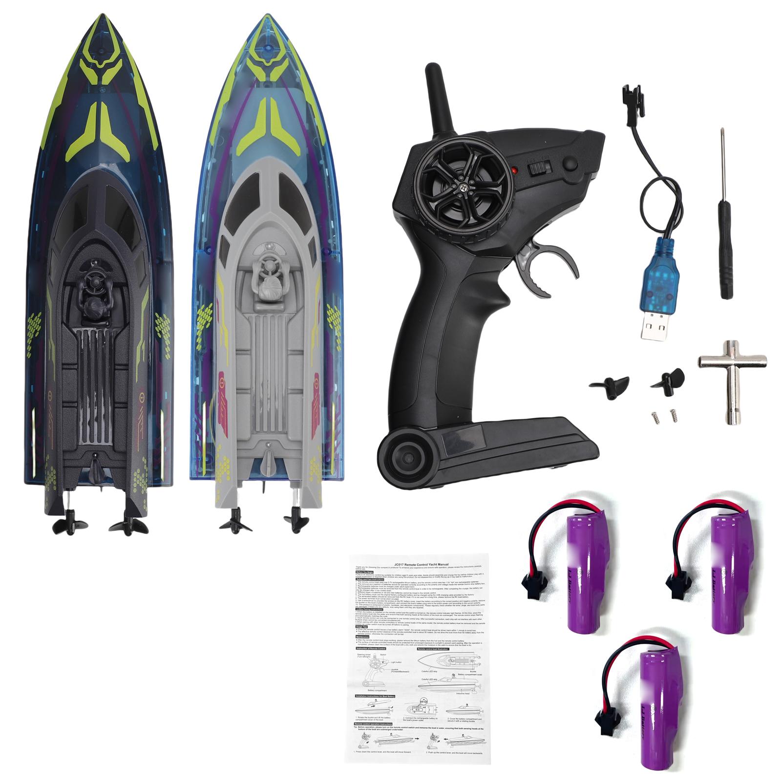 Remote Control Boat for Pools and Lakes, 2.4G Speed Boat Toy with LED Lights, Low Battery Alert for Grey 1 Battery
Remote Control Boat for Pools and Lakes, 2.4G Speed Boat Toy with LED Lights, Low Battery Alert for Grey 1 Battery