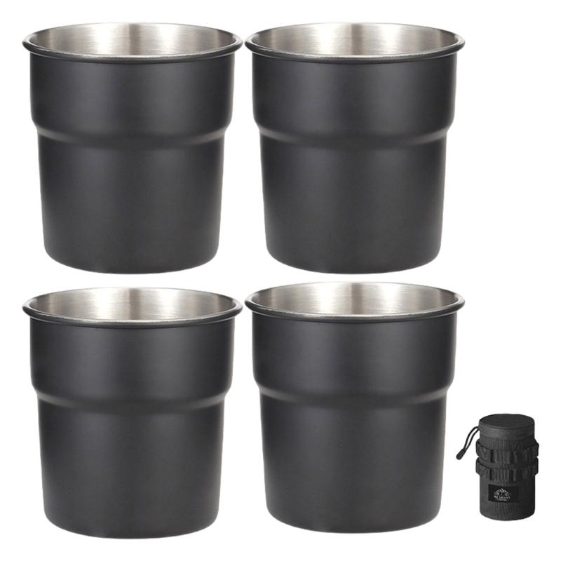 4pcs Stackable Camping Water Cup 300ml Teas Coffees Milk Beer Mug Stainless Steels Drinking Cups Outdoor Travel Cups чёрный
4pcs Stackable Camping Water Cup 300ml Teas Coffees Milk Beer Mug Stainless Steels Drinking Cups Outdoor Travel Cups чёрный