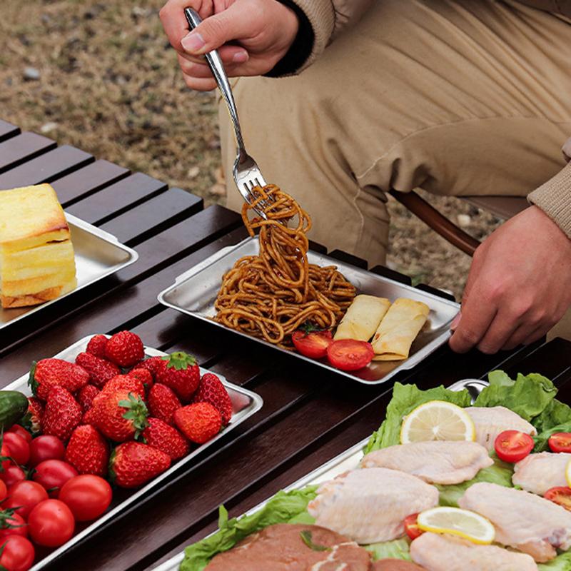 HALIN 3Pcs/Set Stainless Steel Food Tray Rectangle Fruit Pan Kitchen Baking Serving Plate (No FDA Certificate) Type A
HALIN 3Pcs/Set Stainless Steel Food Tray Rectangle Fruit Pan Kitchen Baking Serving Plate (No FDA Certificate) Type A