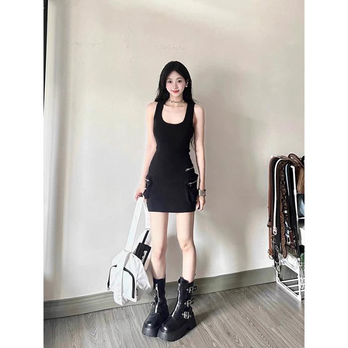 2024 American Black Spicy Girl Style Waist-Cinching Hip-Hugging Tank Dress L чёрный
2024 American Black Spicy Girl Style Waist-Cinching Hip-Hugging Tank Dress L чёрный