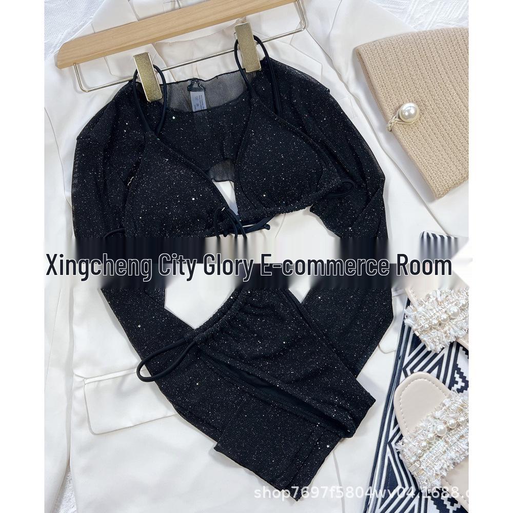 2024 Women s Three-Piece Long Sleeve Bikini Swimsuit: European & American Style Small чорний
2024 Women s Three-Piece Long Sleeve Bikini Swimsuit: European & American Style Small чорний
