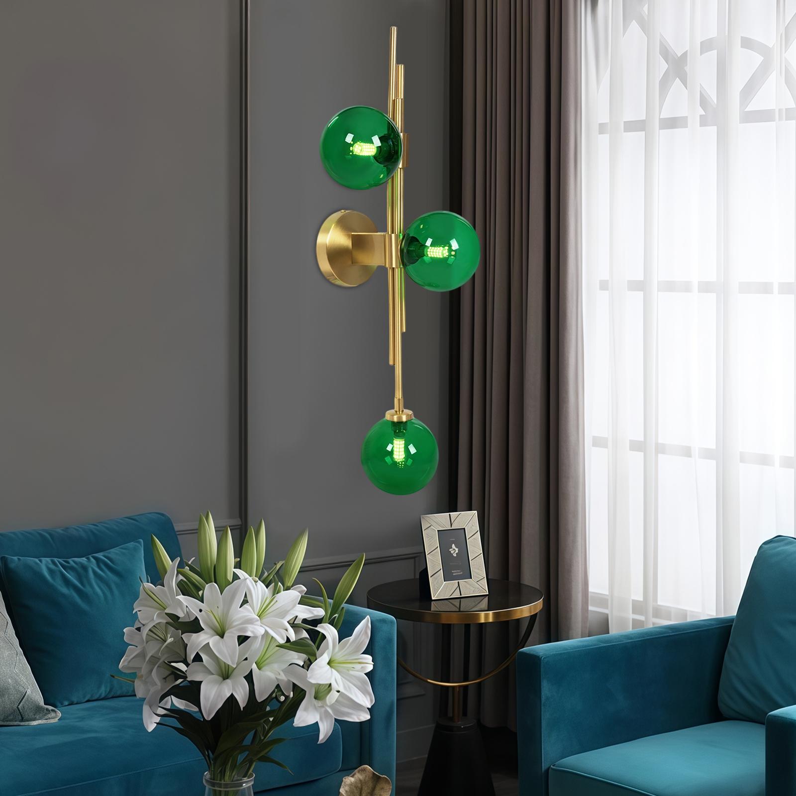 Modern Glass & Iron Wall Lamp - Vintage Style Home Decor - 3-Light G9 LED Fixture,Warm White 2700K - Indoor Decorative Lighting зелёный
Modern Glass & Iron Wall Lamp - Vintage Style Home Decor - 3-Light G9 LED Fixture,Warm White 2700K - Indoor Decorative Lighting зелёный