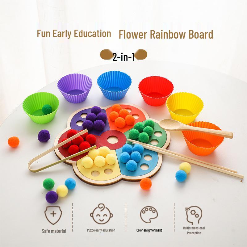 Rainbow Flower Clip Beads Toy for Children s Hand-Eye Coordination and Color Sorting Training
Rainbow Flower Clip Beads Toy for Children s Hand-Eye Coordination and Color Sorting Training