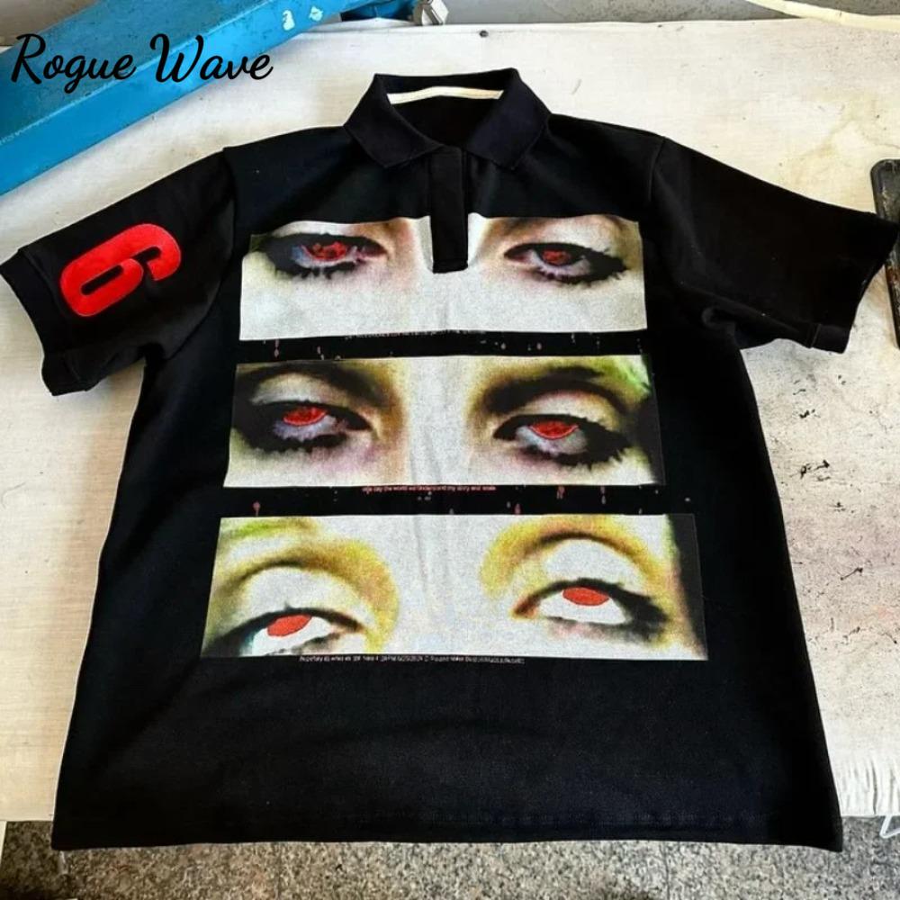 RogueWave Y2K Punk Goth Style Fashion Personality Unique Design Polo Shirt Street Hip Hop Harajuku Men Short Sleeved Graffiti S
RogueWave Y2K Punk Goth Style Fashion Personality Unique Design Polo Shirt Street Hip Hop Harajuku Men Short Sleeved Graffiti S