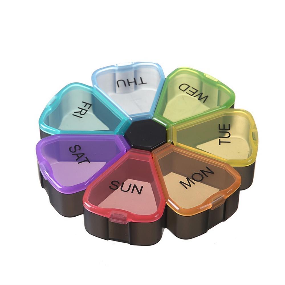 New Portable Travel Mini 7 Day 7 Grids Weekly Colorful Petal Pill Cases Organizer PP Food Grade for Vitamin Medicine Fish Oils
New Portable Travel Mini 7 Day 7 Grids Weekly Colorful Petal Pill Cases Organizer PP Food Grade for Vitamin Medicine Fish Oils