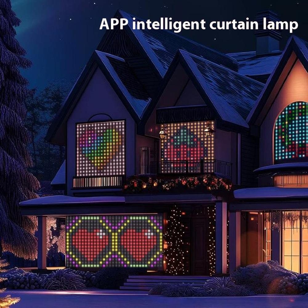 1.6mx1.6m 256 Leds Programmable RGB Holiday Decoration Light App Control DIY Curtain Light String A
1.6mx1.6m 256 Leds Programmable RGB Holiday Decoration Light App Control DIY Curtain Light String A