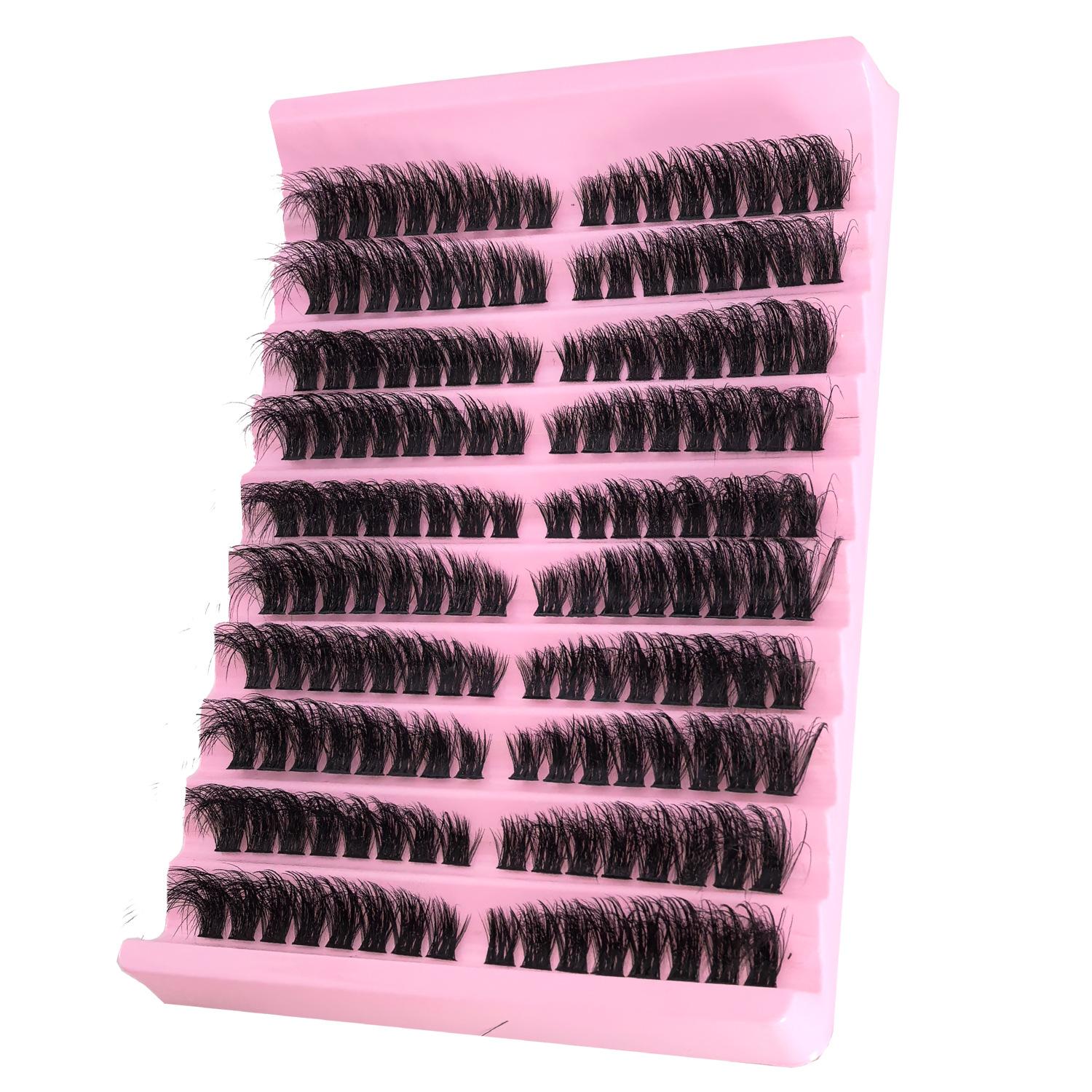 Eyelash washboard 80D pair of hairs, large capacity fried hairs, dense European and American segmented false eyelashes
Eyelash washboard 80D pair of hairs, large capacity fried hairs, dense European and American segmented false eyelashes