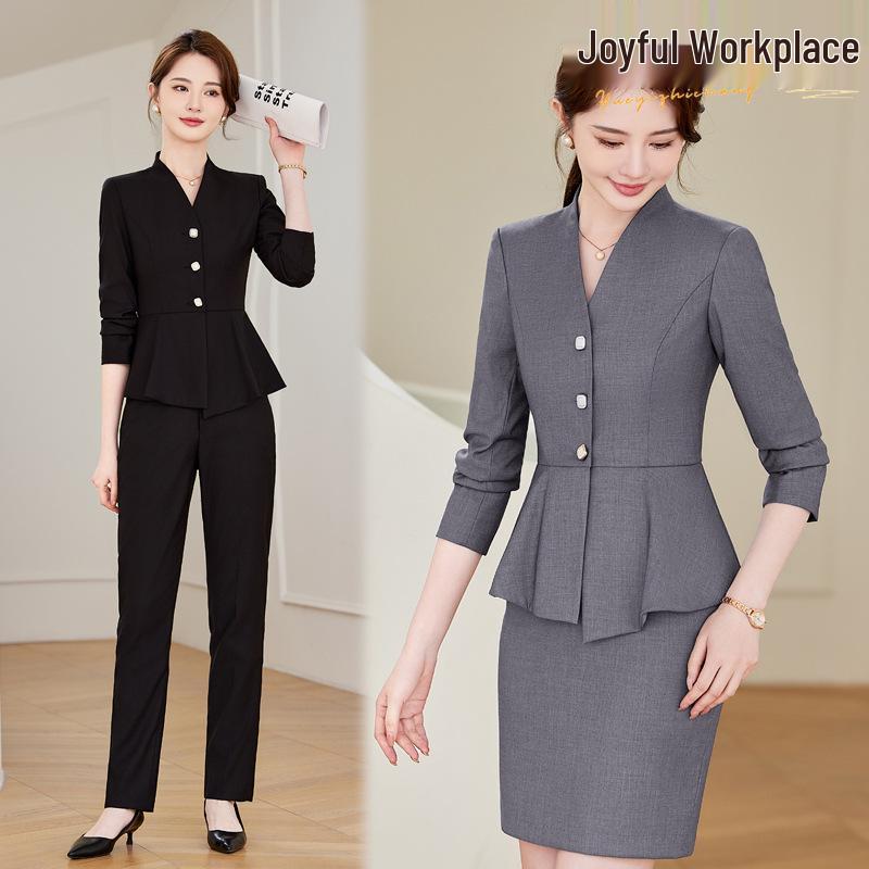 Elegant Skirt Suit for Professional Women - Perfect for Autumn & Spring Administrative Workwear XXXL
Elegant Skirt Suit for Professional Women - Perfect for Autumn & Spring Administrative Workwear XXXL