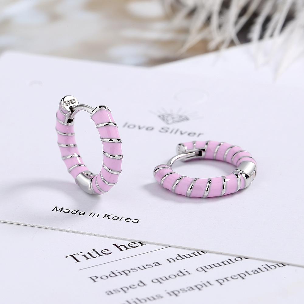 Original 925 Sterling Silver Round Twist Multicolor Hoop Earrings For Women Korean Wedding Party Jewelry Gift Female Pendientes рожевий
Original 925 Sterling Silver Round Twist Multicolor Hoop Earrings For Women Korean Wedding Party Jewelry Gift Female Pendientes рожевий