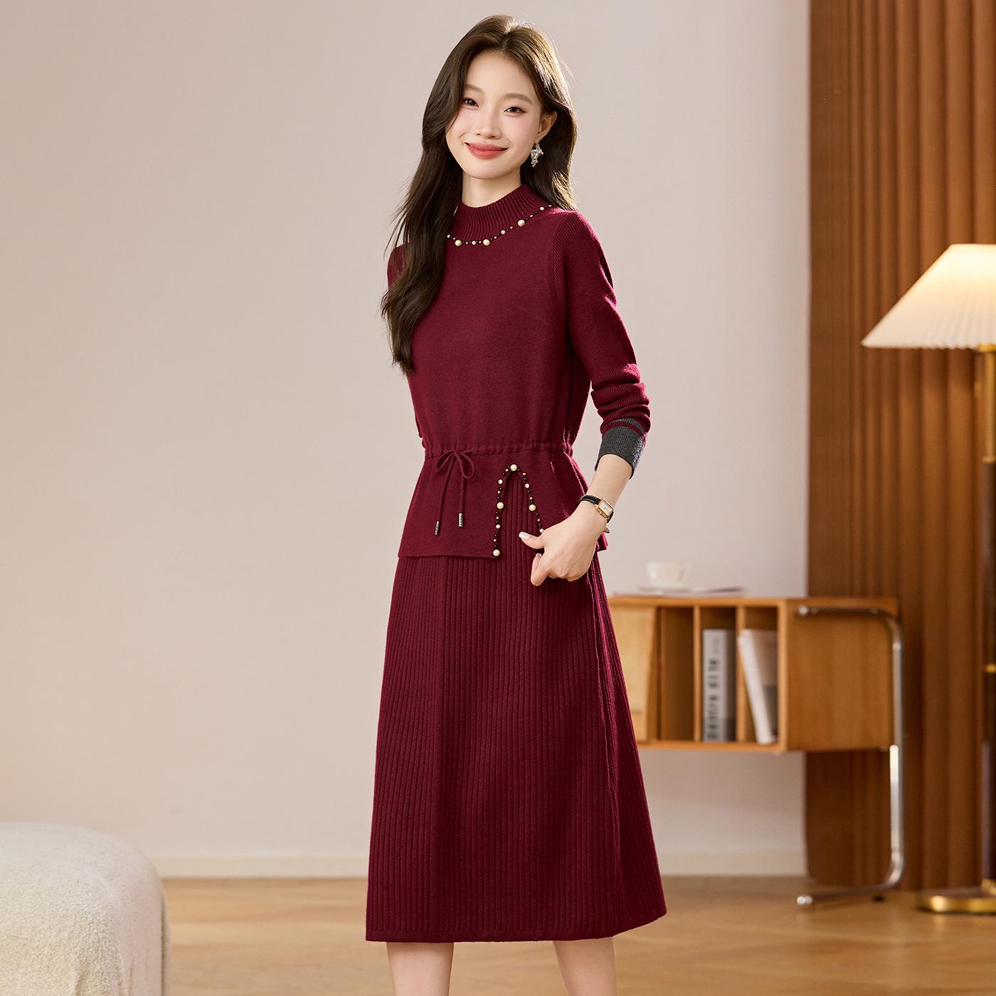 Bead-Embellished Knitted Vest Dress - Women s Mid-Length Solid Color for Autumn/Winter XL красный
Bead-Embellished Knitted Vest Dress - Women s Mid-Length Solid Color for Autumn/Winter XL красный
