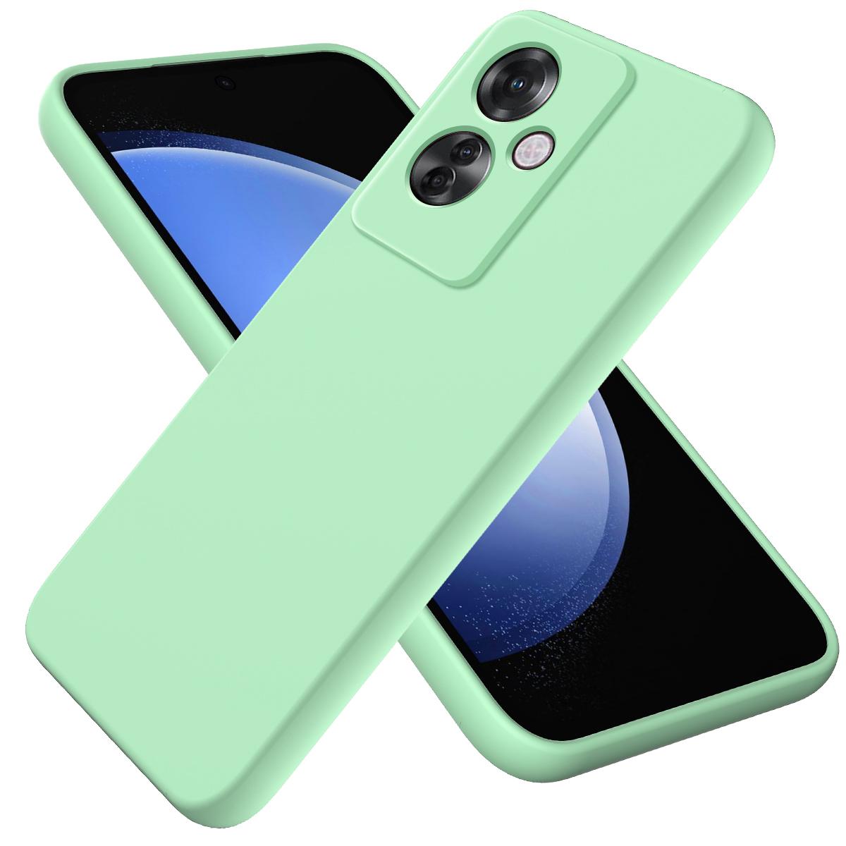 For Oppo Reno11 F 5G/F25 Pro 5G Case Liquid Silicone Mobile Phone Cover with Strap Green
For Oppo Reno11 F 5G/F25 Pro 5G Case Liquid Silicone Mobile Phone Cover with Strap Green