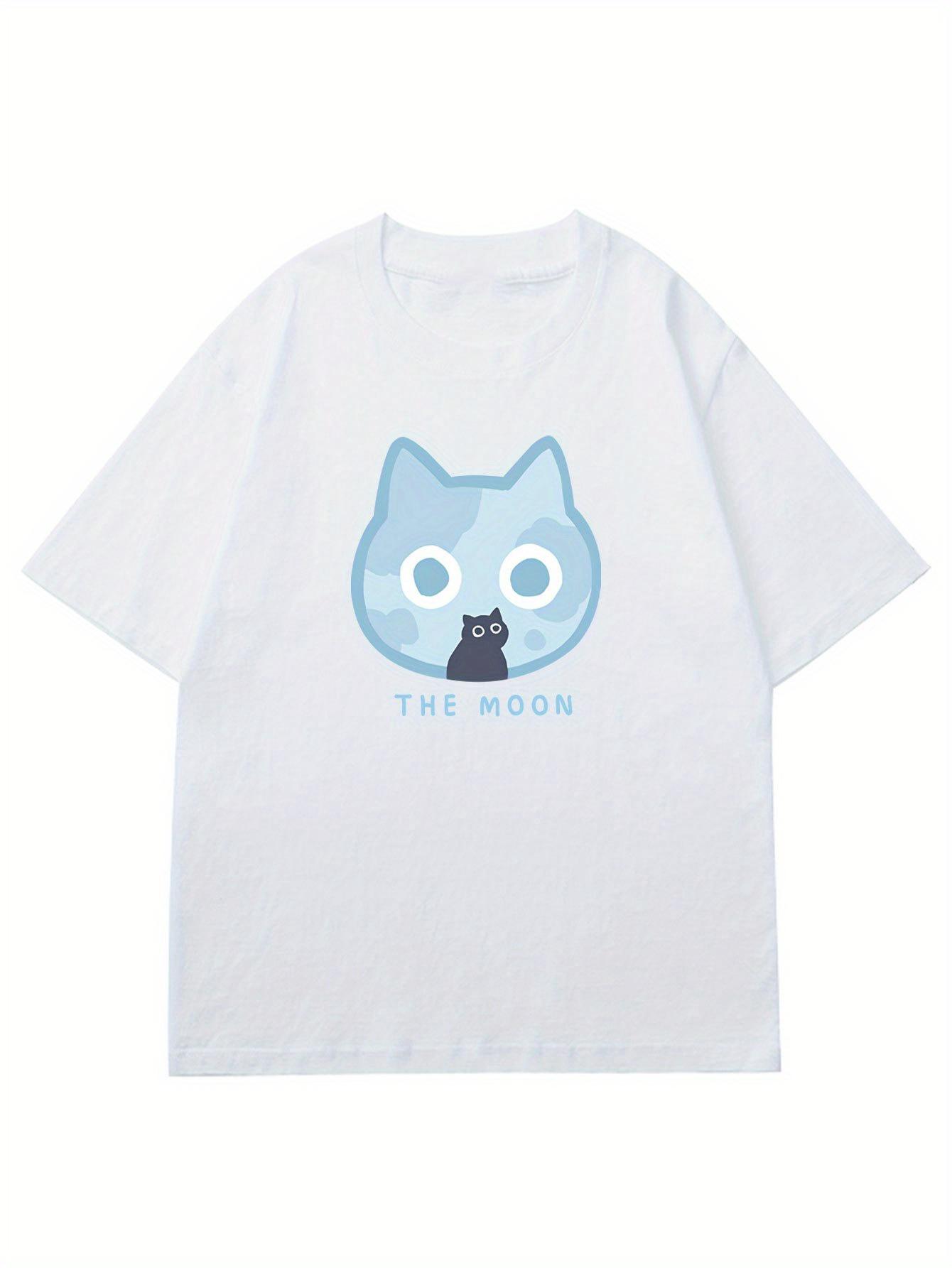 Vintage Cat Moon Graphic T Shirt Women The Moon Letter Print Tee Harajuku Short Sleeve Casual Celestial Aesthetic Top S
Vintage Cat Moon Graphic T Shirt Women The Moon Letter Print Tee Harajuku Short Sleeve Casual Celestial Aesthetic Top S