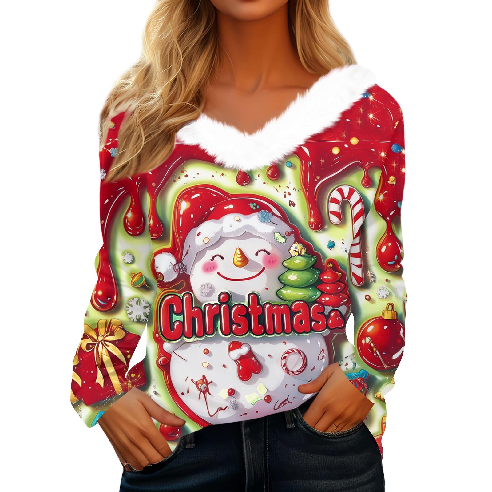 Women s Christmas Printed Long Sleeved Party Plush Neck V-neck Top XL жовтий
Women s Christmas Printed Long Sleeved Party Plush Neck V-neck Top XL жовтий