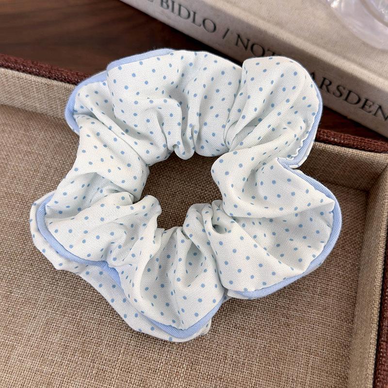 Sea Salt Blue Polka Dot Floral Plaid Large Hair Scrunchie Sweet and Versatile Fabric Hair Tie Hair Accessory
Sea Salt Blue Polka Dot Floral Plaid Large Hair Scrunchie Sweet and Versatile Fabric Hair Tie Hair Accessory