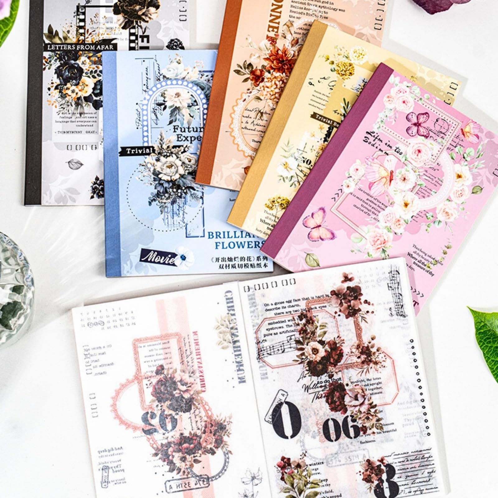Radiant Flower Series PET Japanese Paper Style W Material Sticker Booklet Set of 6 Types 120 &ARTiS & Die-cut (Series (Total pages))
Radiant Flower Series PET Japanese Paper Style W Material Sticker Booklet Set of 6 Types 120 &ARTiS & Die-cut (Series (Total pages))