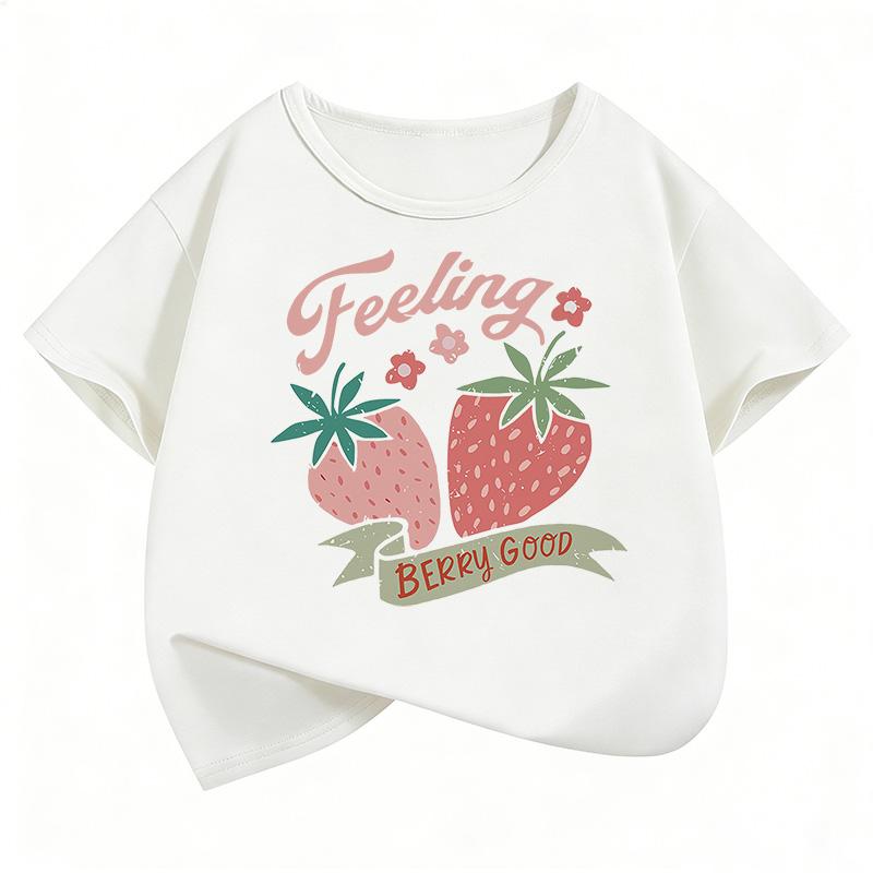 Fashion Strawberry Design T Shirts Girls Y2k Sweet Kids Short Sleeve Children s T-shirt Summer Spring Casual Top Tee 160
Fashion Strawberry Design T Shirts Girls Y2k Sweet Kids Short Sleeve Children s T-shirt Summer Spring Casual Top Tee 160