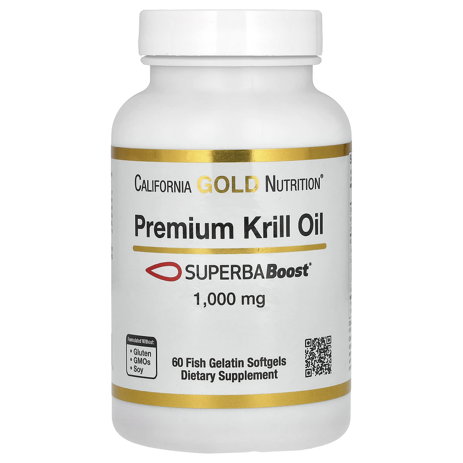 California Gold Nutrition, масло криля преміум-класу, з SUPERBABoost, 1000 мг, 60 м’яких капсул риб’ячого желатину
California Gold Nutrition, масло криля преміум-класу, з SUPERBABoost, 1000 мг, 60 м’яких капсул риб’ячого желатину