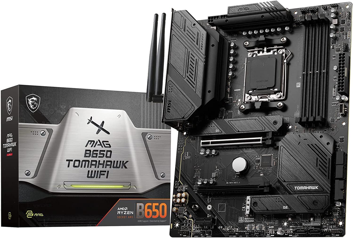 Материнська плата MSI MAG B650 TOMAHAWK WIFI Серія AMD Ryzen 7000 сумісна з чіпсетом B650 ATX MB5907 (AM5)
Материнська плата MSI MAG B650 TOMAHAWK WIFI Серія AMD Ryzen 7000 сумісна з чіпсетом B650 ATX MB5907 (AM5)