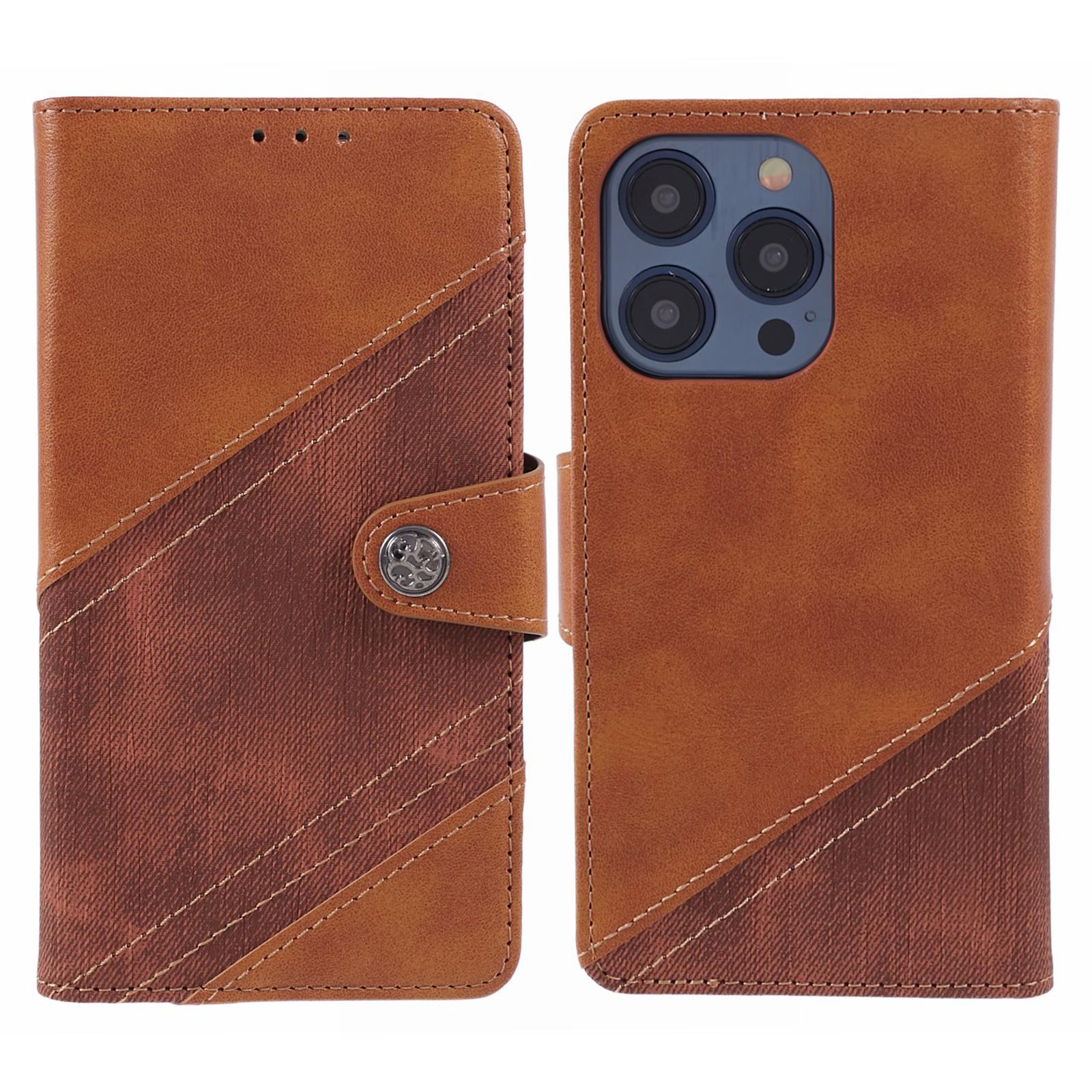 For iPhone 16 Pro Max Case Flip Stand Leather Splicing Phone Cover Brown
For iPhone 16 Pro Max Case Flip Stand Leather Splicing Phone Cover Brown