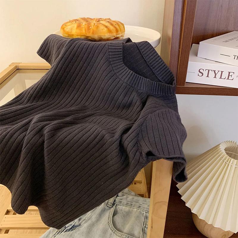 Summer New Women s T-shirt Knitted Shirt Top Versatile Round Neck Short Pullover T-shirt S темно-серого
Summer New Women s T-shirt Knitted Shirt Top Versatile Round Neck Short Pullover T-shirt S темно-серого