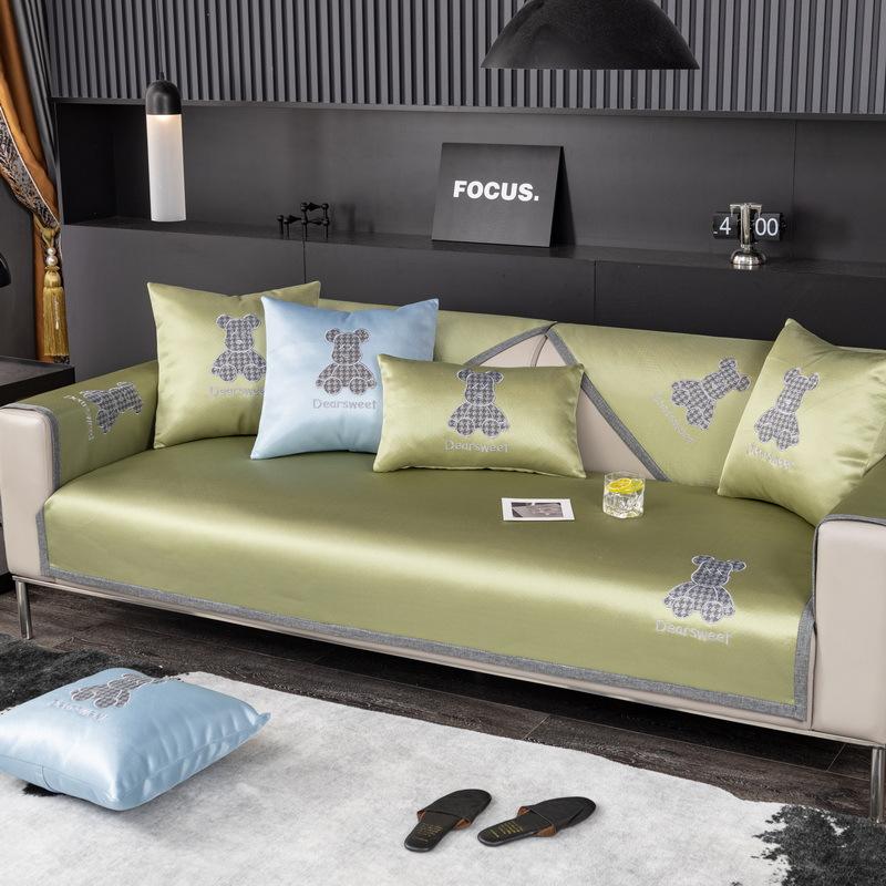 Summer Ice Silk Embroidered Sofa Cushion Non Slip Machine Washable Cartoon Seat Cover Soft Mat for Home Decor 70*70
Summer Ice Silk Embroidered Sofa Cushion Non Slip Machine Washable Cartoon Seat Cover Soft Mat for Home Decor 70*70