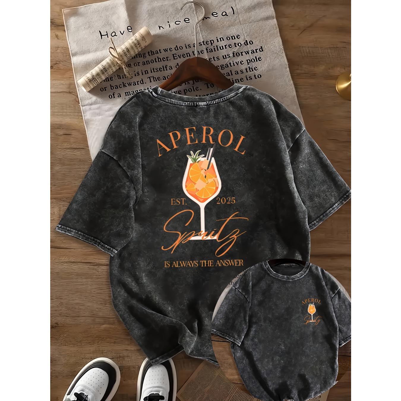 WomenS Casual Summer Washed Cotton TShirt Aperol Spritz Is Always The Answer Graphic Short Sleeve Round Neck Top Tee S
WomenS Casual Summer Washed Cotton TShirt Aperol Spritz Is Always The Answer Graphic Short Sleeve Round Neck Top Tee S