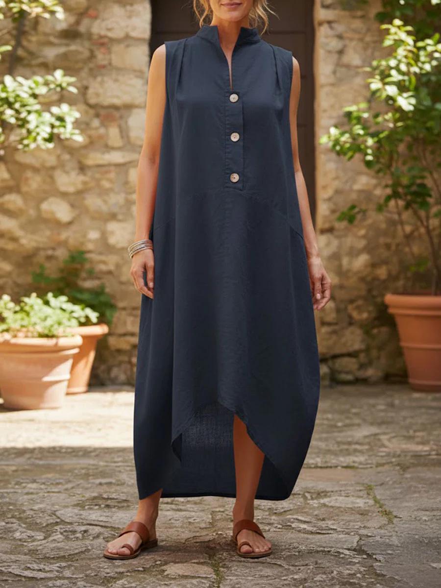 Women s 2026 Sleeveless Cotton Linen Long Dress with Stand Collar - Casual & Loose Fit S темно-синього кольору
Women s 2026 Sleeveless Cotton Linen Long Dress with Stand Collar - Casual & Loose Fit S темно-синього кольору
