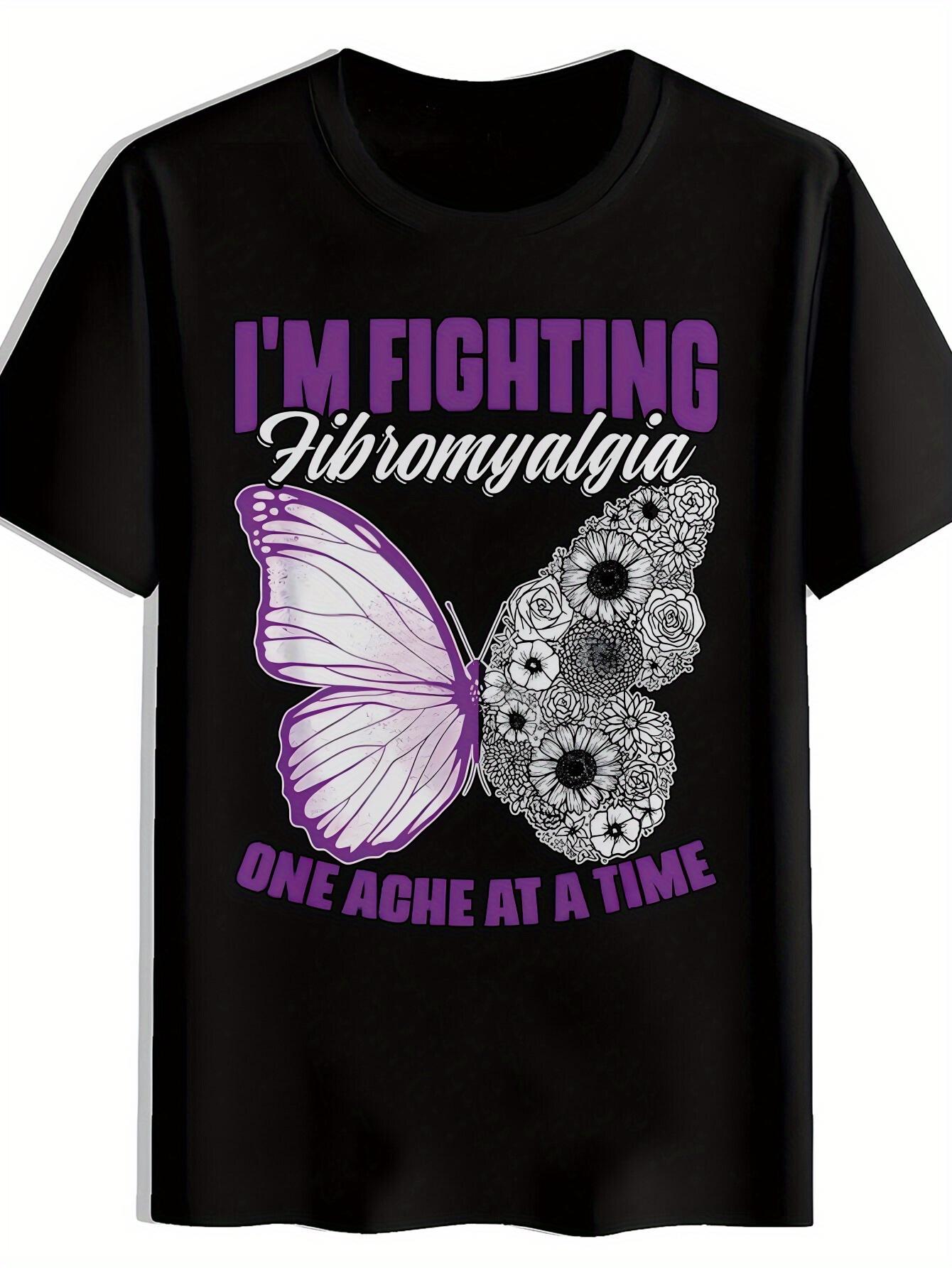 Retro Rock Band Graphic T-shirt - I m Fighting Fibromyalgia One Ache at a Time with Butterfly & Floral Design L
Retro Rock Band Graphic T-shirt - I m Fighting Fibromyalgia One Ache at a Time with Butterfly & Floral Design L