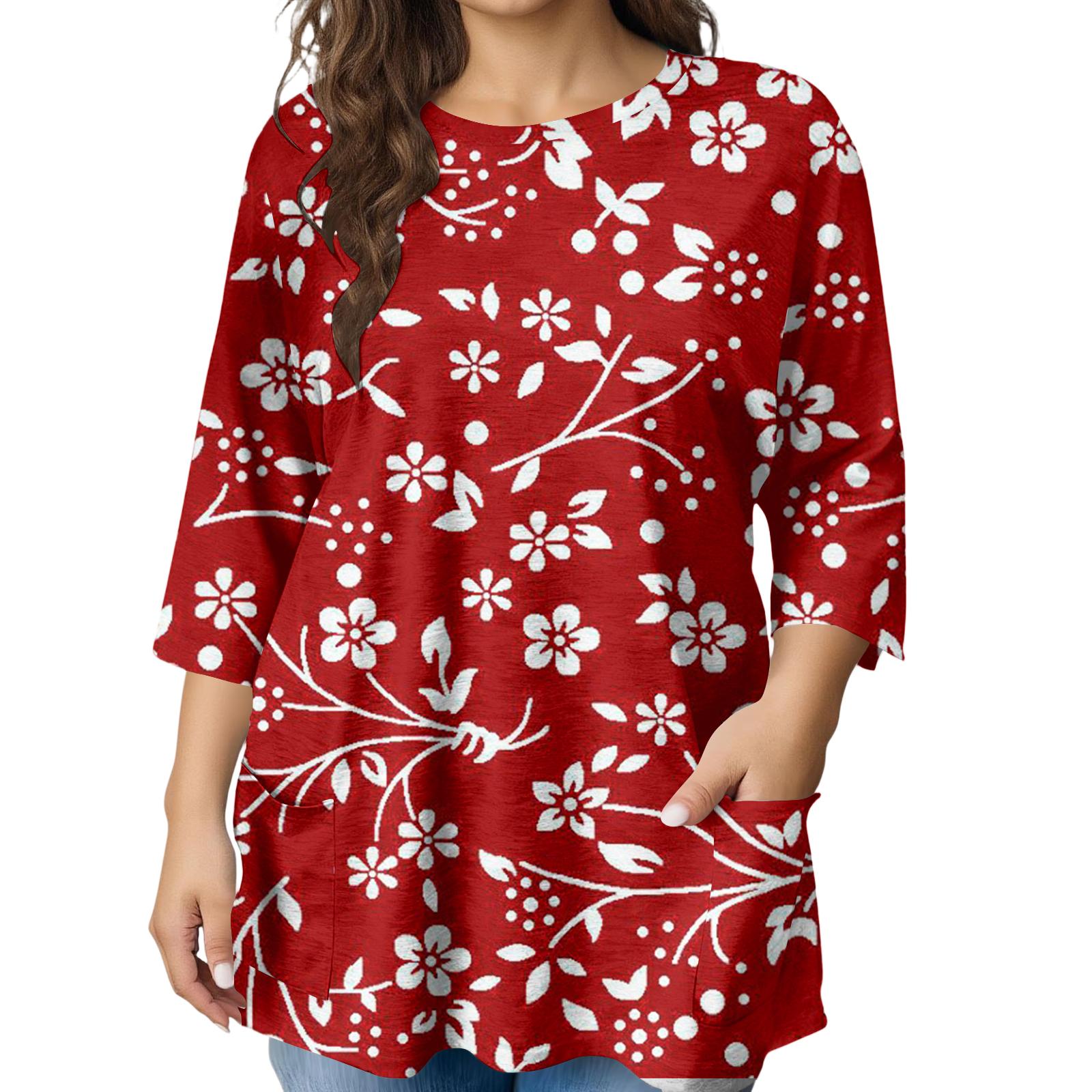 Women s Fashion Plus Size Printed Short Sleeve Blouse For Elegant Commuting And Casual Wear XXXXL червоний
Women s Fashion Plus Size Printed Short Sleeve Blouse For Elegant Commuting And Casual Wear XXXXL червоний