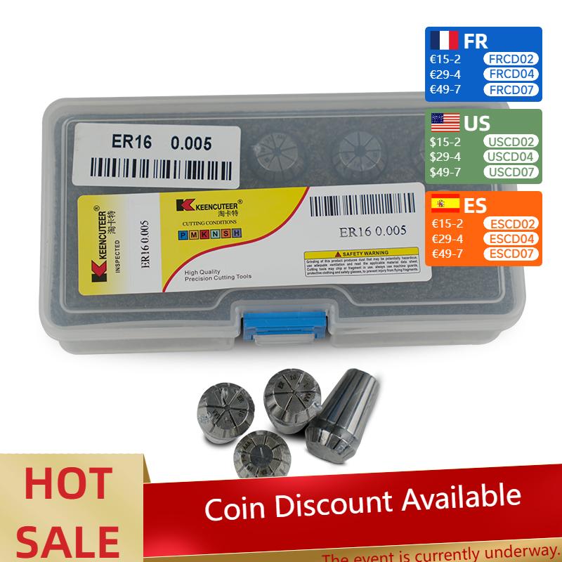 KEENCUTEER ER Spring Collets 0.005/0.008 High Accuracy Collet Chuck ER11/16/20 /25/32 Power Tool Parts for CNC Milling Machines ER11 0.008(7PCS)
KEENCUTEER ER Spring Collets 0.005/0.008 High Accuracy Collet Chuck ER11/16/20 /25/32 Power Tool Parts for CNC Milling Machines ER11 0.008(7PCS)