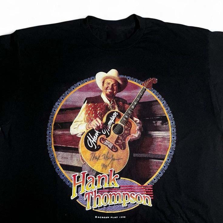 Signed 90’s Hank Thompson concert black cotton PA145 Unisex T-Shirt S
Signed 90’s Hank Thompson concert black cotton PA145 Unisex T-Shirt S