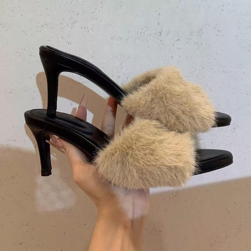 Fashion High Heel Women Fluffy Slippers Fashion Pointed Toe Elegant Shoes 2025 New Autumn Slingback Dress Pumps Party Zapatillas Mujer 41
Fashion High Heel Women Fluffy Slippers Fashion Pointed Toe Elegant Shoes 2025 New Autumn Slingback Dress Pumps Party Zapatillas Mujer 41