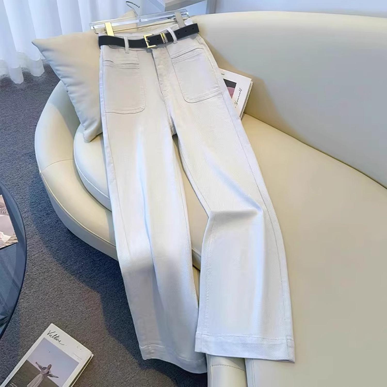 2025 Women s Off-White Wide-Leg High-Waisted Jeans for Spring & Autumn - Pear-Shaped, Straight, Floor-Length L
2025 Women s Off-White Wide-Leg High-Waisted Jeans for Spring & Autumn - Pear-Shaped, Straight, Floor-Length L