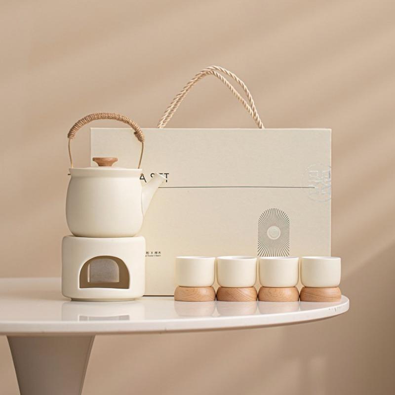 Cream Yellow Tea Maker Set Kung Fu Teapot Enclosed Furnace Candle Heating Ceramic Warm Tea Bottom Furnace
Cream Yellow Tea Maker Set Kung Fu Teapot Enclosed Furnace Candle Heating Ceramic Warm Tea Bottom Furnace