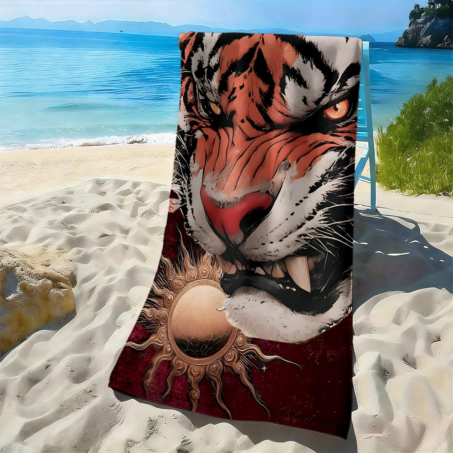 Eastern mysterious sun totem tiger pattern polyester microfiber beach towel is highly absorbent suitable swimming beach outings W40*H60(CM)
Eastern mysterious sun totem tiger pattern polyester microfiber beach towel is highly absorbent suitable swimming beach outings W40*H60(CM)
