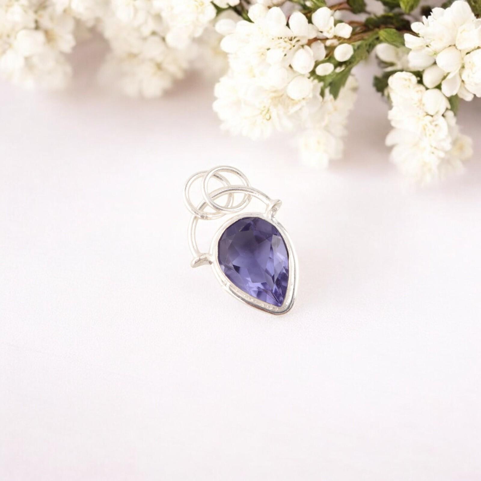 Purple Iolite Gemstone 925 Solid Silver Handmade Jewelry Trendy Pendant For Gift PP-56-14
Purple Iolite Gemstone 925 Solid Silver Handmade Jewelry Trendy Pendant For Gift PP-56-14