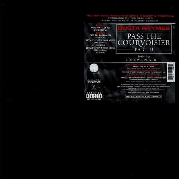 12inch Record BUSTA RHYMES, P. DIDDY & PHARRELL W - Pass The Courvoisier Part II 80813211541 J Records, Flip 2002 US Rap & Hip-Hop/R&B Used
12inch Record BUSTA RHYMES, P. DIDDY & PHARRELL W - Pass The Courvoisier Part II 80813211541 J Records, Flip 2002 US Rap & Hip-Hop/R&B Used