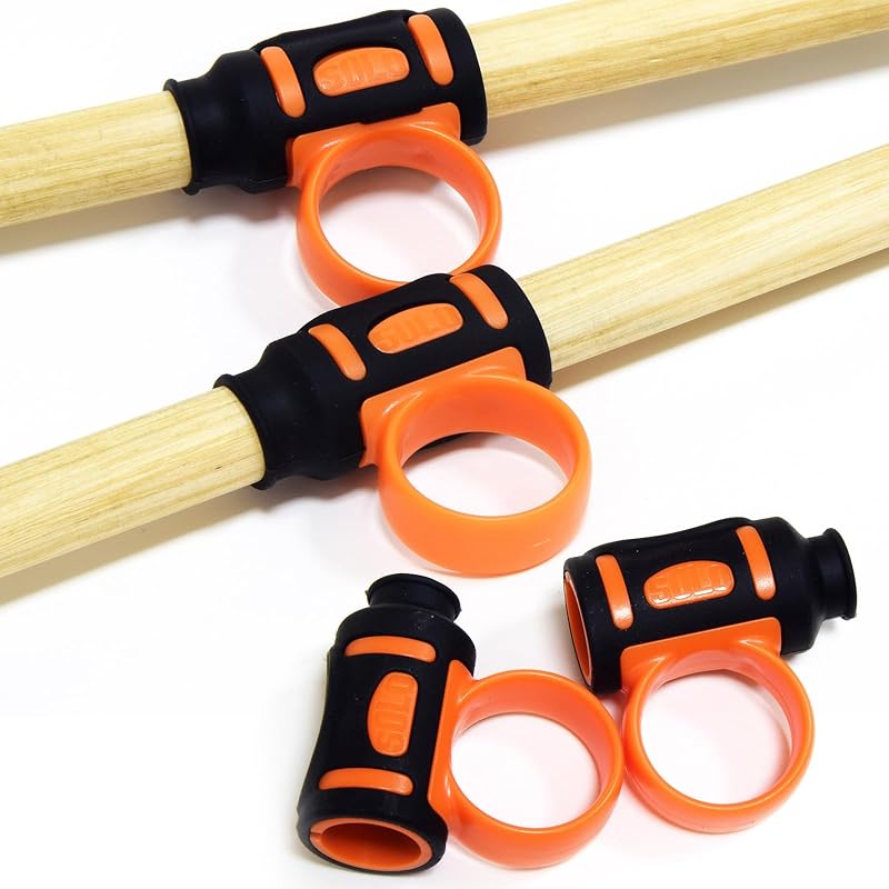 2 x 7A drumstick control clips Finger ring auxiliary drumstick grip anti-slip Drumstick accessories (black and orange)
2 x 7A drumstick control clips Finger ring auxiliary drumstick grip anti-slip Drumstick accessories (black and orange)